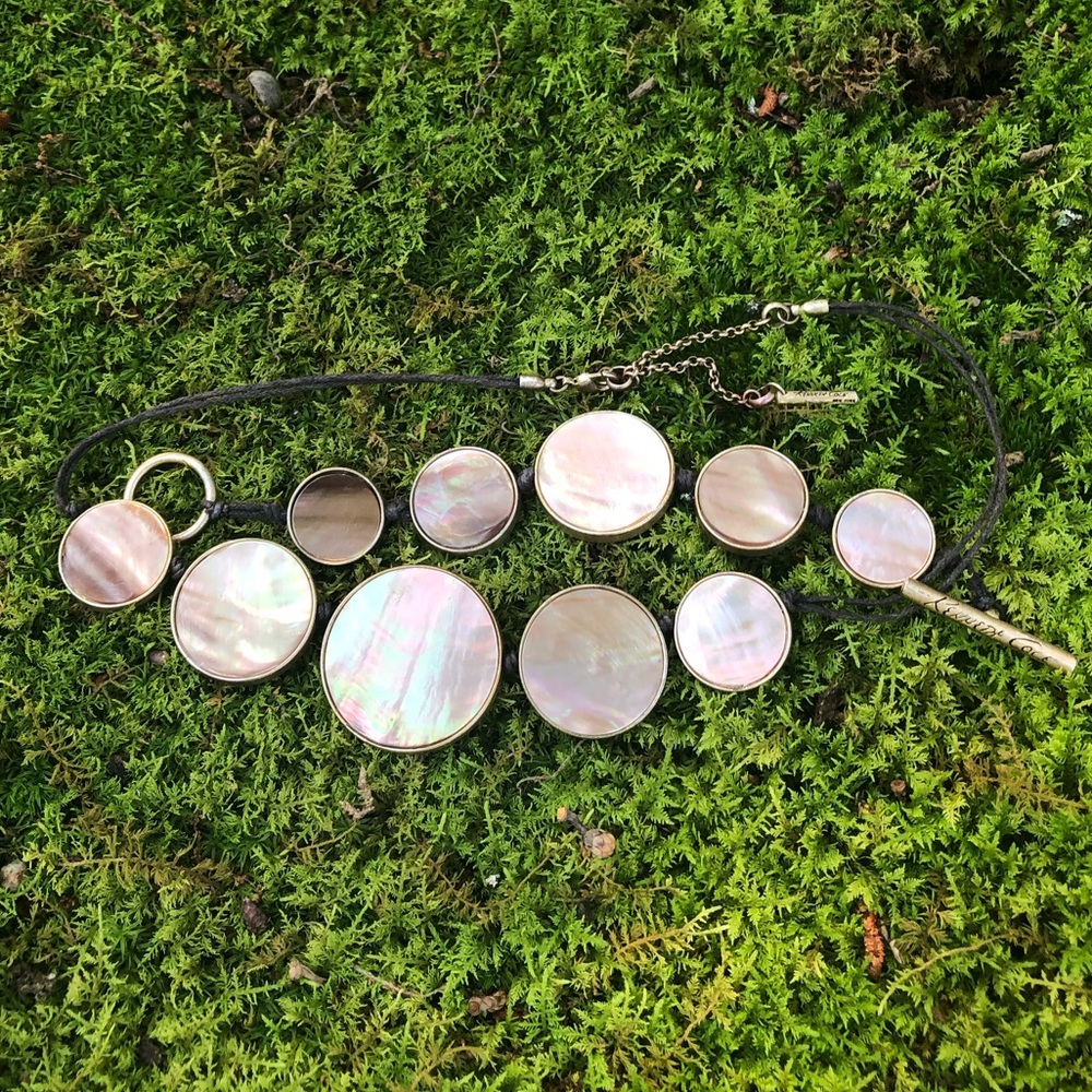 Kenneth Cole Mother of Pearl Necklace Bracelet Set
